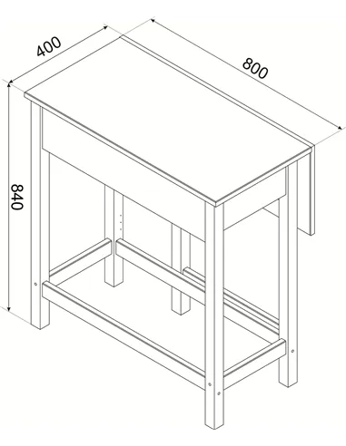 Core Products Corona Grey breakfast drop leaf table & 2 stools SET