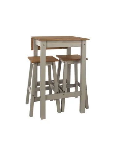Core Products Linea linea drop leaf breakfast table & 2 high stools SET