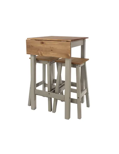 Core Products Linea linea drop leaf breakfast table & 2 high stools SET