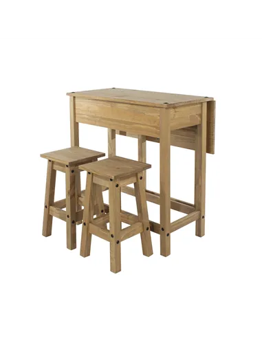 Core Products Corona breakfast drop leaf table & 2 stools SET