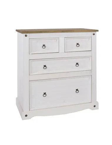 Core Products Corona White 2+2 drawer chest