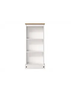 Core Products Corona White low narrow bookcase