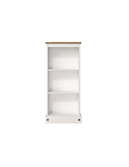 Core Products Corona White low narrow bookcase