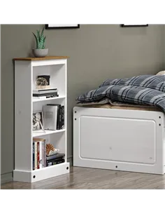 Core Products Corona White low narrow bookcase 2