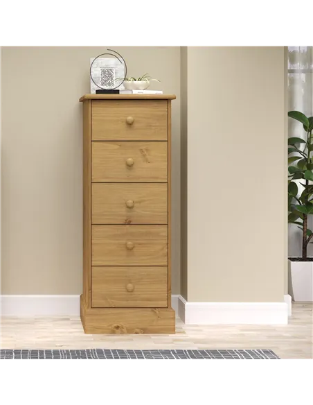 Core Products Cotswold 5 drawer narrow chest