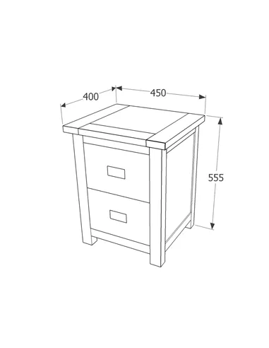Core Products Dunkeld 2 drawer bedside cabinet