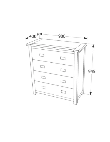 Core Products Dunkeld 4 drawer chest