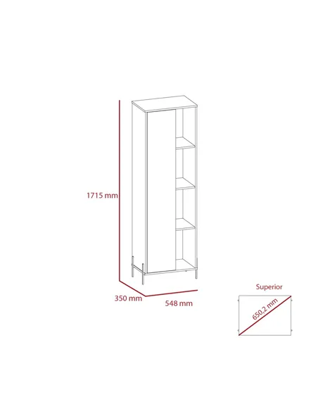 Core Products Dallas tall storage & display cabinet