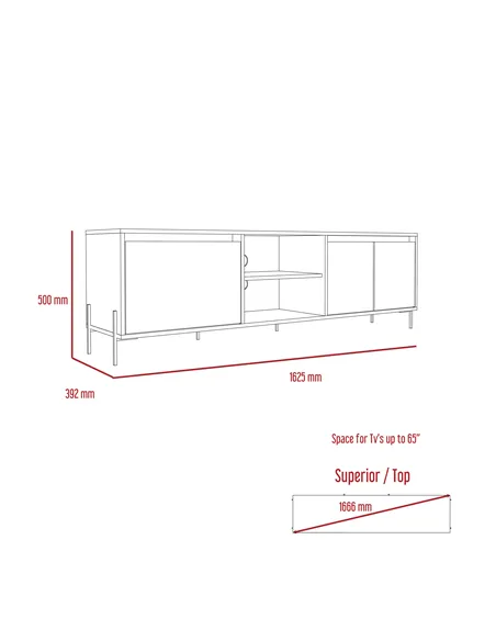 Core Products Dallas ultra wide TV rack with 4 doors