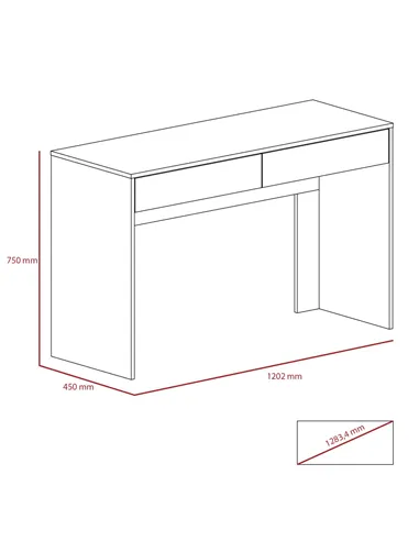 Core Products Harvard 2 drawer desk