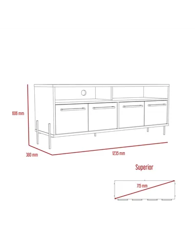 Core Products Harvard wide screen TV rack with 4 doors