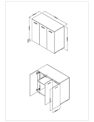 Core Products Lido 3 door sideboard
