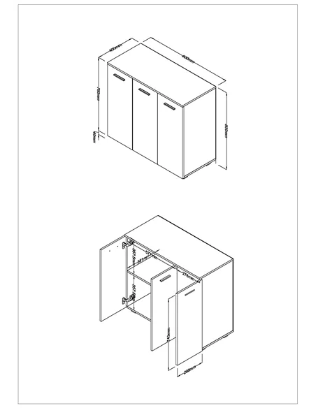 Core Products Lido 3 door sideboard
