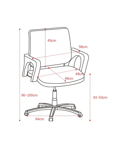 Core Products Loft Home Office home office chair in black mesh back & black fabric seat & black base