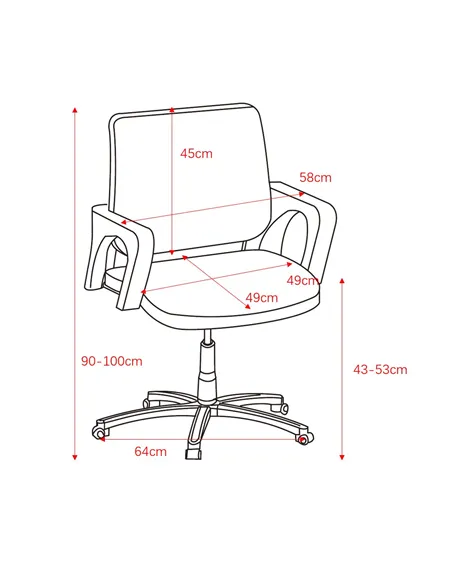 Core Products Loft Home Office home office chair in black mesh back & black fabric seat & black base