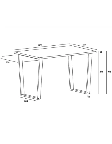 Core Products Texas rectangular dining table