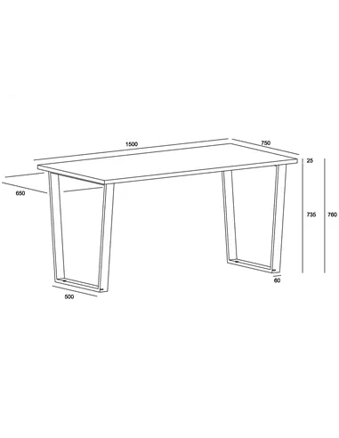 Core Products Texas rectangular dining table