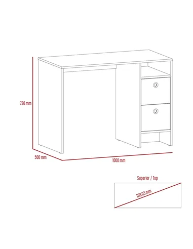 Core Products Vegas desk with two drawers