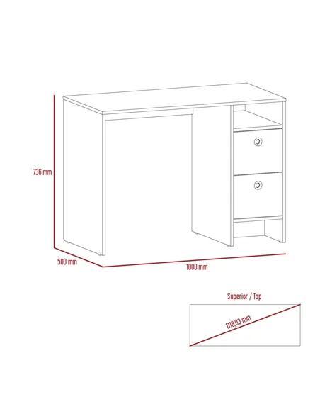 Core Products Vegas desk with two drawers