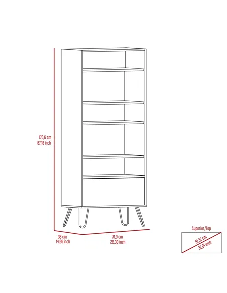 Core Products Vegas display bookcase with door