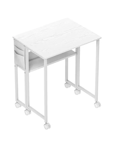 HOMCOM 63 cm Drop Leaf Writing Work Desk - White