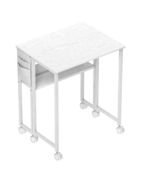HOMCOM 63 cm Drop Leaf Writing Work Desk - White
