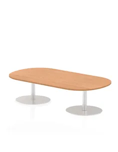 Dynamic Italia 1800mm Poseur Boardroom Table Oak Top 475mm High Leg ITL0176