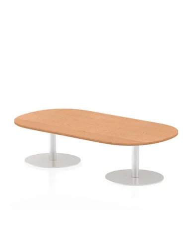 Dynamic Italia 1800mm Poseur Boardroom Table Oak Top 475mm High Leg ITL0176