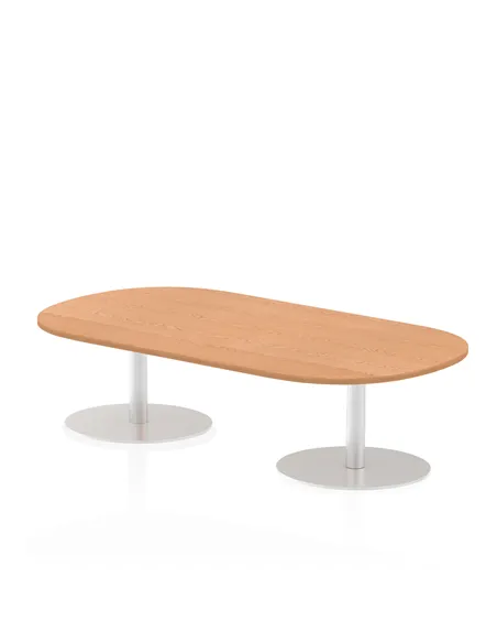 Dynamic Italia 1800mm Poseur Boardroom Table Oak Top 475mm High Leg ITL0176