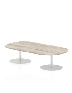 Dynamic Italia 1800mm Poseur Boardroom Table Grey Oak Top 475mm High Leg ITL0177