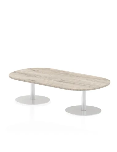 Dynamic Italia 1800mm Poseur Boardroom Table Grey Oak Top 475mm High Leg ITL0177