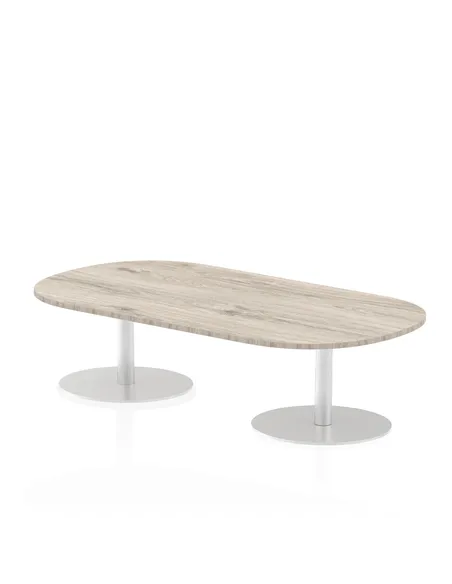 Dynamic Italia 1800mm Poseur Boardroom Table Grey Oak Top 475mm High Leg ITL0177