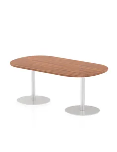 Dynamic Italia 1800mm Poseur Boardroom Table Walnut Top 720mm High Leg ITL0179