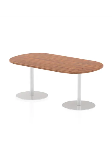 Dynamic Italia 1800mm Poseur Boardroom Table Walnut Top 720mm High Leg ITL0179
