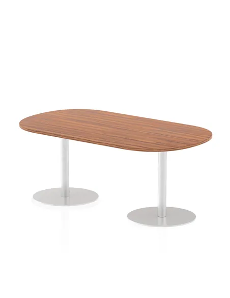 Dynamic Italia 1800mm Poseur Boardroom Table Walnut Top 720mm High Leg ITL0179
