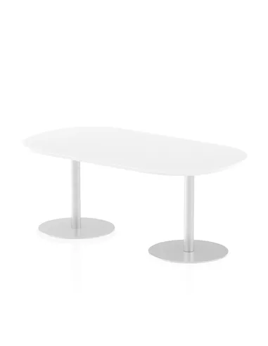Dynamic Italia 1800mm Poseur Boardroom Table White Top 720mm High Leg ITL0180