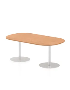 Dynamic Italia 1800mm Poseur Boardroom Table Oak Top 720mm High Leg ITL0182