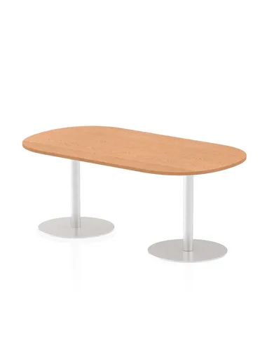 Dynamic Italia 1800mm Poseur Boardroom Table Oak Top 720mm High Leg ITL0182