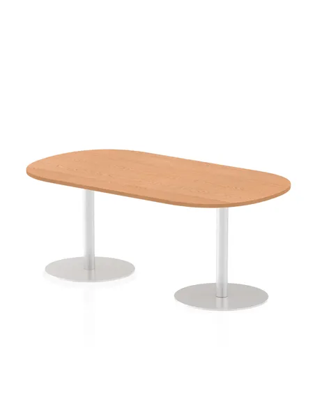 Dynamic Italia 1800mm Poseur Boardroom Table Oak Top 720mm High Leg ITL0182