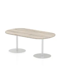 Dynamic Italia 1800mm Poseur Boardroom Table Grey Oak Top 720mm High Leg ITL0183