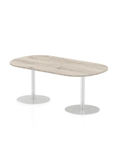 Dynamic Italia 1800mm Poseur Boardroom Table Grey Oak Top 720mm High Leg ITL0183