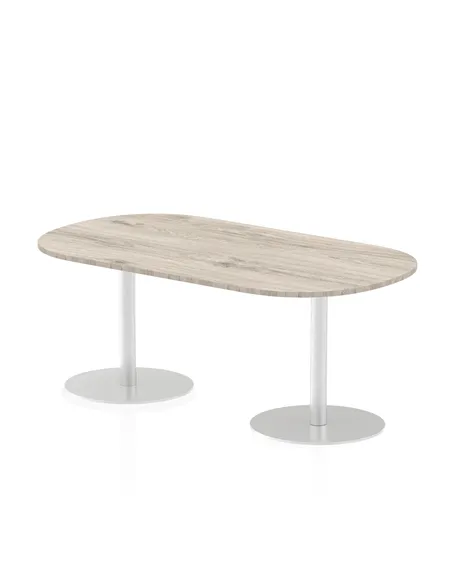 Dynamic Italia 1800mm Poseur Boardroom Table Grey Oak Top 720mm High Leg ITL0183