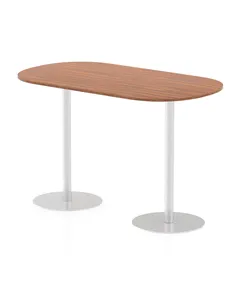 Dynamic Italia 1800mm Poseur Boardroom Table Walnut Top 1145mm High Leg ITL0185