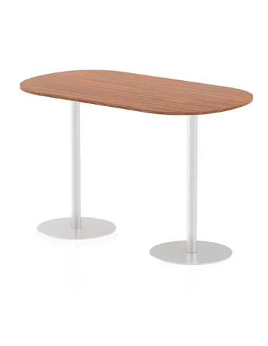 Dynamic Italia 1800mm Poseur Boardroom Table Walnut Top 1145mm High Leg ITL0185