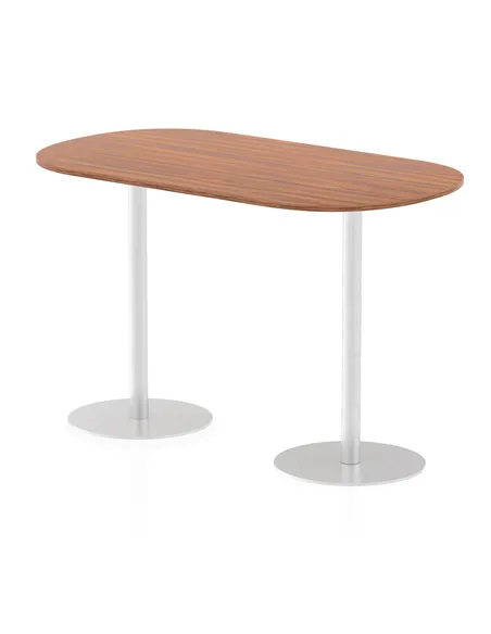 Dynamic Italia 1800mm Poseur Boardroom Table Walnut Top 1145mm High Leg ITL0185