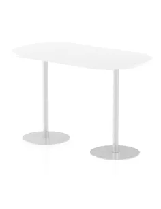 Dynamic Italia 1800mm Poseur Boardroom Table White Top 1145mm High Leg ITL0186