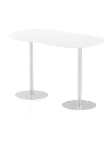 Dynamic Italia 1800mm Poseur Boardroom Table White Top 1145mm High Leg ITL0186
