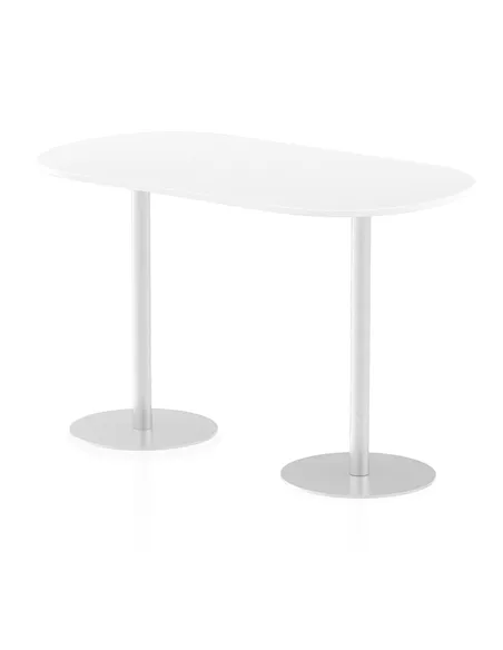 Dynamic Italia 1800mm Poseur Boardroom Table White Top 1145mm High Leg ITL0186