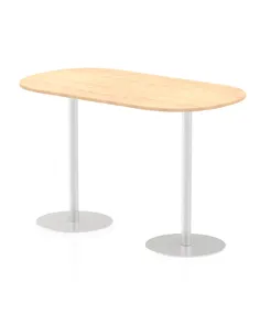 Dynamic Italia 1800mm Poseur Boardroom Table Maple Top 1145mm High Leg ITL0187