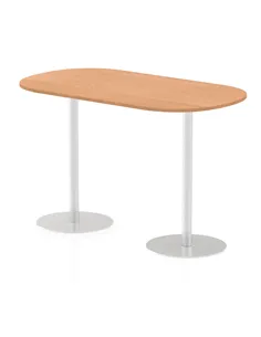 Dynamic Italia 1800mm Poseur Boardroom Table Oak Top 1145mm High Leg ITL0188